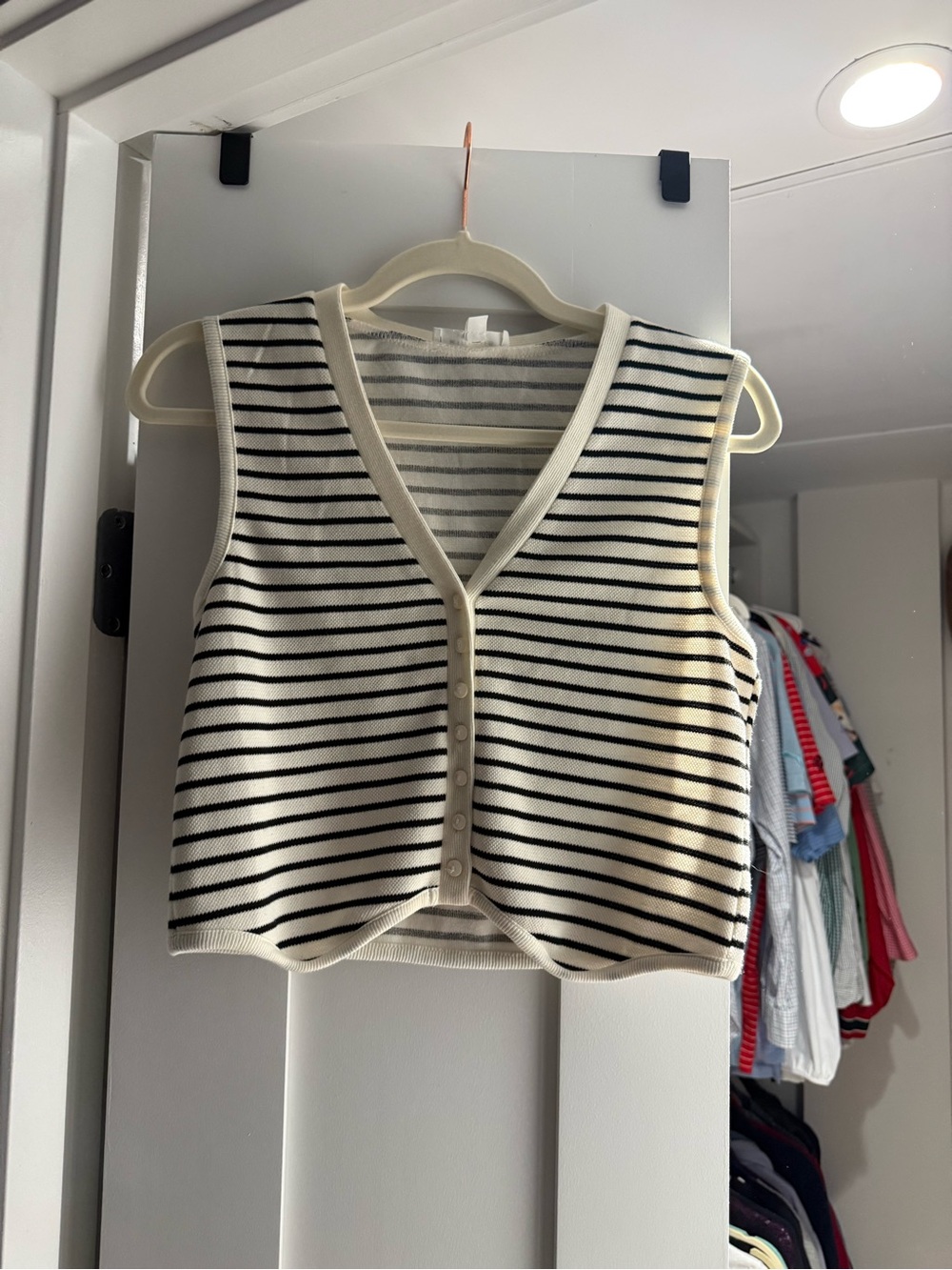 Kirious Los Angeles - NEVER WORN - Stripped Knit Button-Front Tank Top